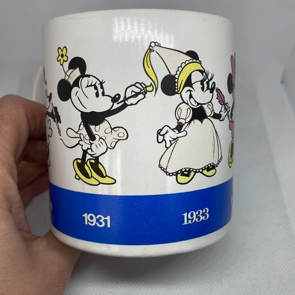 Vintage Applause Disney Through the Years Minnie & Mickey Mouse Mugs 1928 - 1990 - Picture 14 of 16